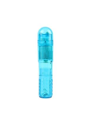 Вибратор мини со сменными насадками chisa basic luv theory ultimate massager, голубой 3