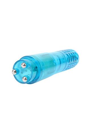 Вибратор мини со сменными насадками chisa basic luv theory ultimate massager, голубой 5