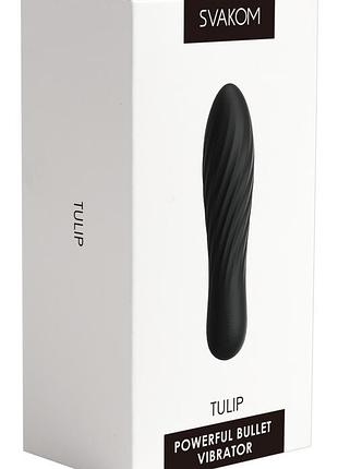 Вибратор мини для клитора svakom tulip black 6