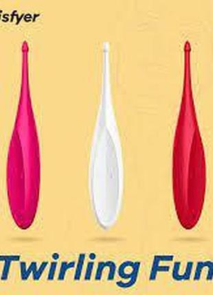 Вибратор для клитора satisfyer twirling fun white 7