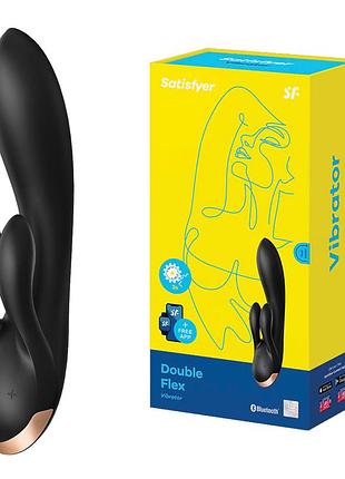 Вибратор кролик satisfyer double flex black 8