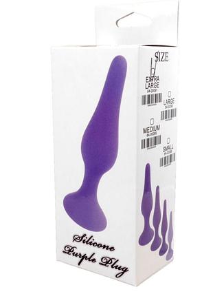 Анальная пробка - silicone plug purple extra large 5