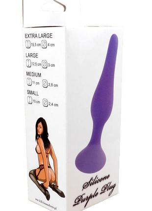 Анальная пробка - silicone plug purple extra large 6