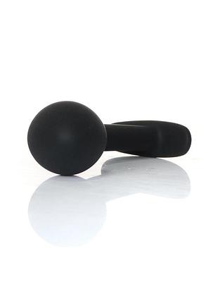 Анальна пробка - silicone black curved plug l 3