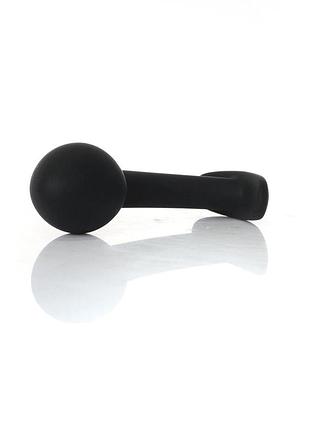 Анальна пробка - silicone black curved plug l 4