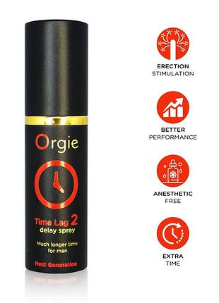 Спрей-пролонгатор orgie time lag 2 delay spray, 10 мл, без анестетиков, с экстрактом дамианы 4