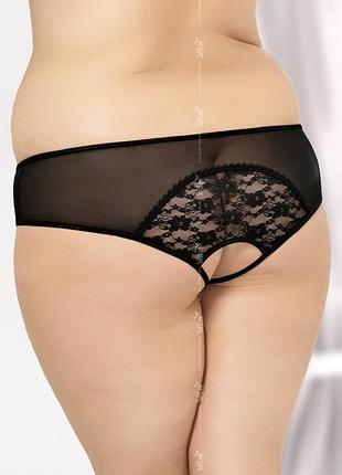 Трусики женские стринги черные - string 2466, plus size 2