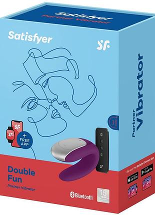 Вибратор смарт для пар satisfyer double fun (violet) 7