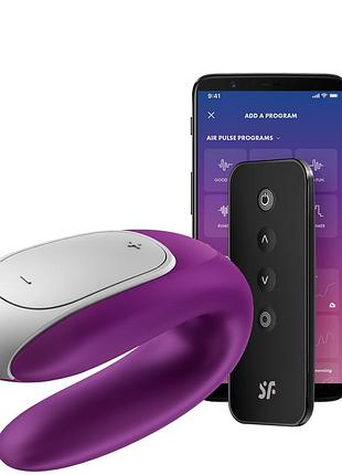 Вибратор смарт для пар satisfyer double fun (violet) 10