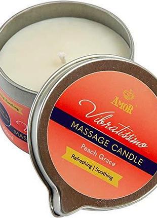 Массажная свеча в стаканчике - vibratissimo peach grace, 100 мл