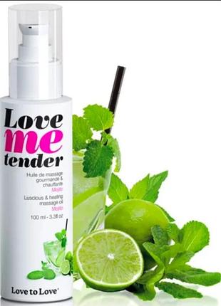 Согревающее массажное масло love to love love me tender mojito (100 мл)