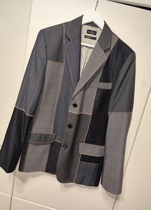 Мужской пиджак  бренда marc ecko (модель "cut & sew" pinstriped patchwork)