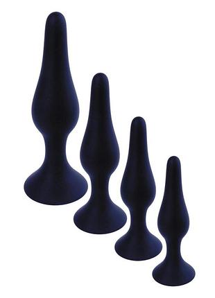 Анальная пробка - silicone plug black extra large 4