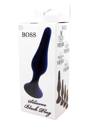 Анальная пробка - silicone plug black extra large 5