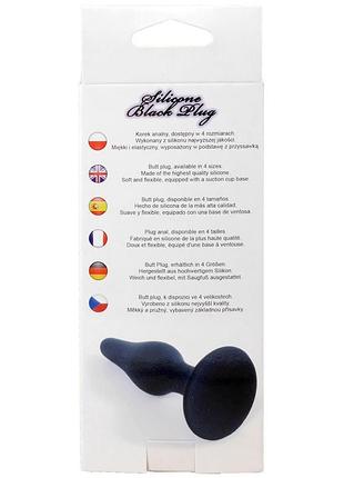 Анальная пробка - silicone plug black extra large 7