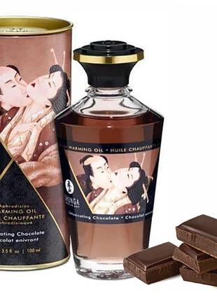 Разогревающее массажное масло shunga aphrodisiac warming oil - intoxicating chocolate (100 мл)