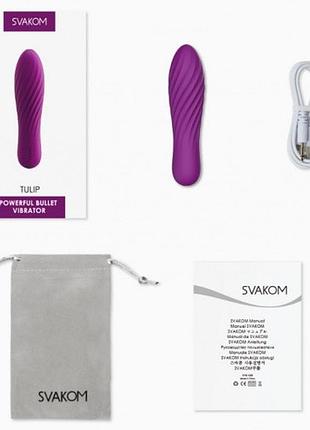 Вибратор мини для клитора svakom tulip violet 8