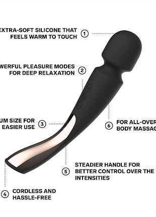 Вибратор классический lelo smart wand 2 medium black 9