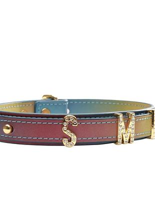 Нашийник бдсм lockink multi-color diy alphabet collar 4