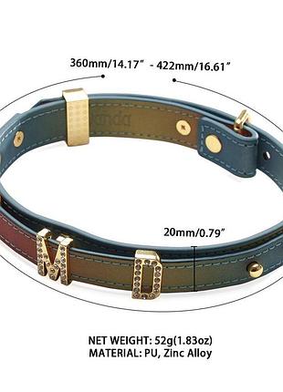 Нашийник бдсм lockink multi-color diy alphabet collar 6
