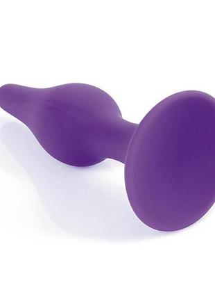 Анальная пробка - silicone plug purple small 2