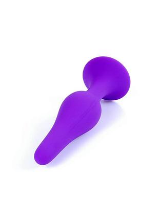 Анальная пробка - silicone plug purple small 3