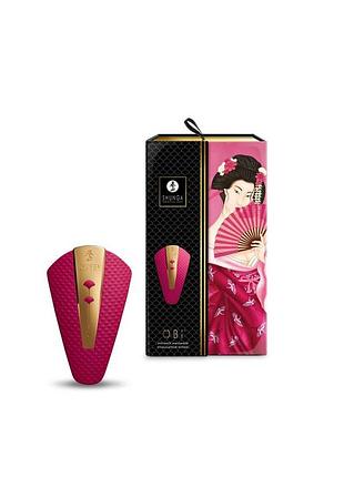 Вібратор кліторальний shunga obi raspberry 8