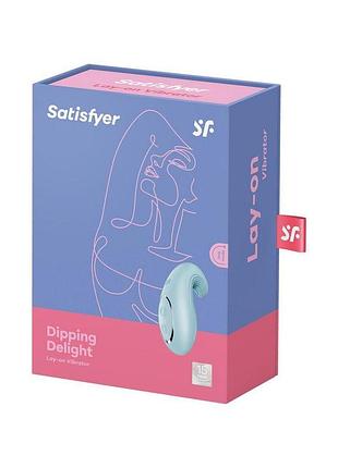 Вибратор для клитора satisfyer dipping delight light blue 7