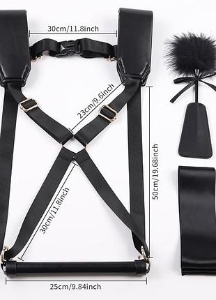 Бдсм-набор lockink yeahwow black doggy style saddle set 6