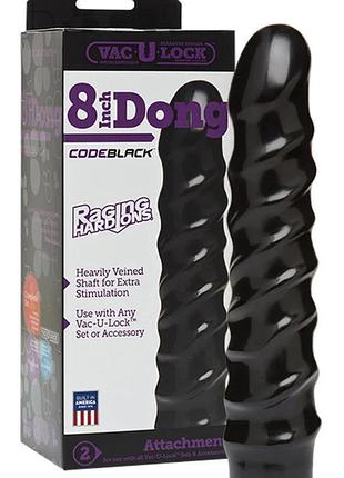 Фаллоимитатор черный doc johnson codeblack - 8 inch raging hard-ons dong 4