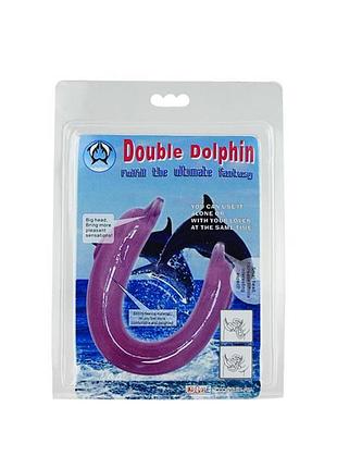 Фаллоимитатр двухсторонний - double dolphin pink 3