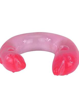 Фаллоимитатр двухсторонний - double dolphin pink 5