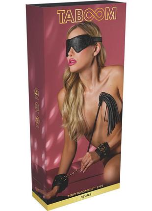Набор бдсм для бондажа taboom tempt bondage set, 3 предмета 2