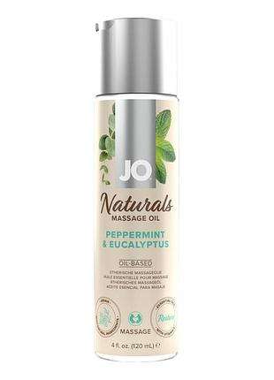 Массажное масло system jo - naturals massage oil - peppermint & eucalyptus (120 мл)