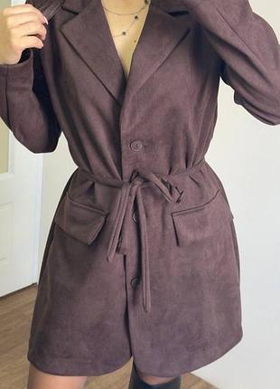 Замшева сукня -піджак