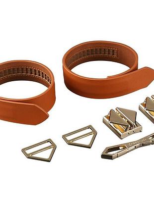 Наручники lockink wristcuffs/anklecuffs brown set 4
