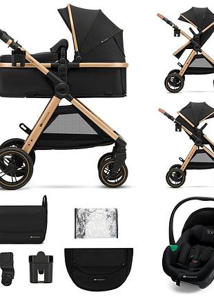 Универсальная коляска 3 в 1 kinderkraft esme pro pure black (ksesme00blk300n)