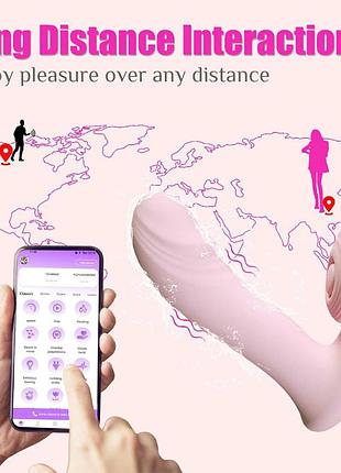Вибратор с подогревом - silicone vibrator, 6 frequenciesfinger function, heating + app 3
