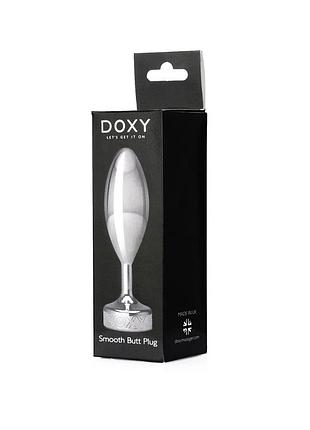 Анальная пробка металлическая doxy butt plug smooth 5