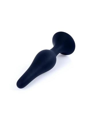 Анальная пробка - silicone plug black small 3