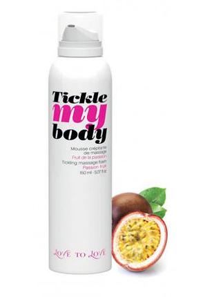 Массажная пена увлажняющая love to love tickle my body passion fruit (150 мл)
