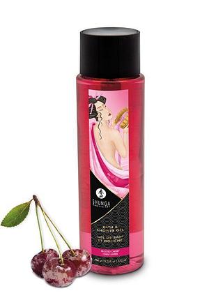 Гель для душа shunga shower gel - frosted cherry (370 мл) с растительными маслами и витамином е