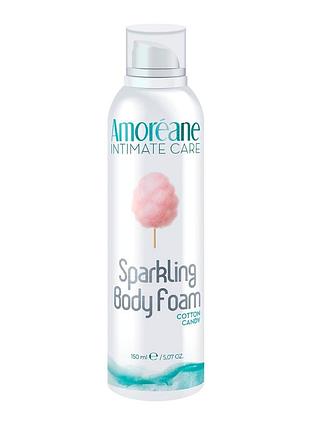 Пінка для тіла amoreane sparkling body foam з ароматом цукрової вати, 150 мл