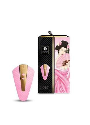 Вибратор клиторальный shunga obi light pink 6