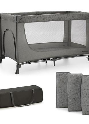 Ліжко-манеж kinderkraft joy 2 dark grey (kljoy02dgr00000)