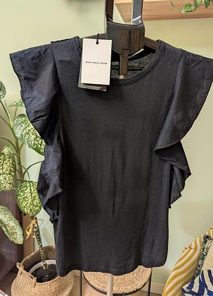 Блузка футболка чорна who what wear