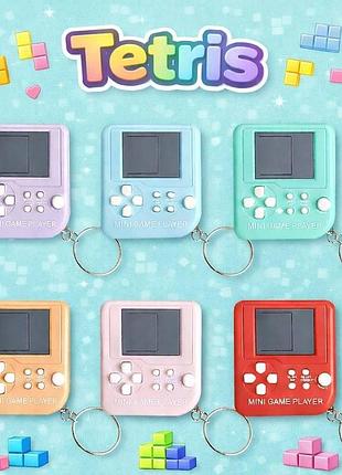 Mini tetris тетріс game ретро іграшка брелок 90 х улюблена гра дитинства бірюзовий