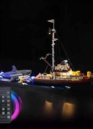 Підсвітка для lego (без конструктора) світлодіодний led набір lighting kit cooldac p72302 for lego jaws 21350 з пультом