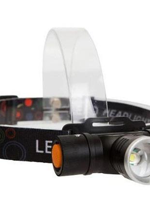 Налобный фонарь pl-128 аккумуляторный фонарик на голову зум zoom т6 18650