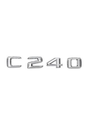 Текст на багажник, эмблема mercedes c240